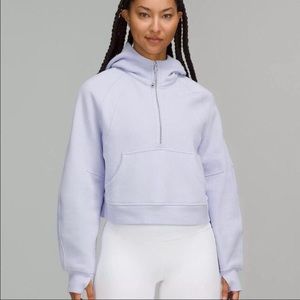 NWT Lululemon Scuba Oversized 1/2 Zip Hoodie- Pastel Blue *RARE*